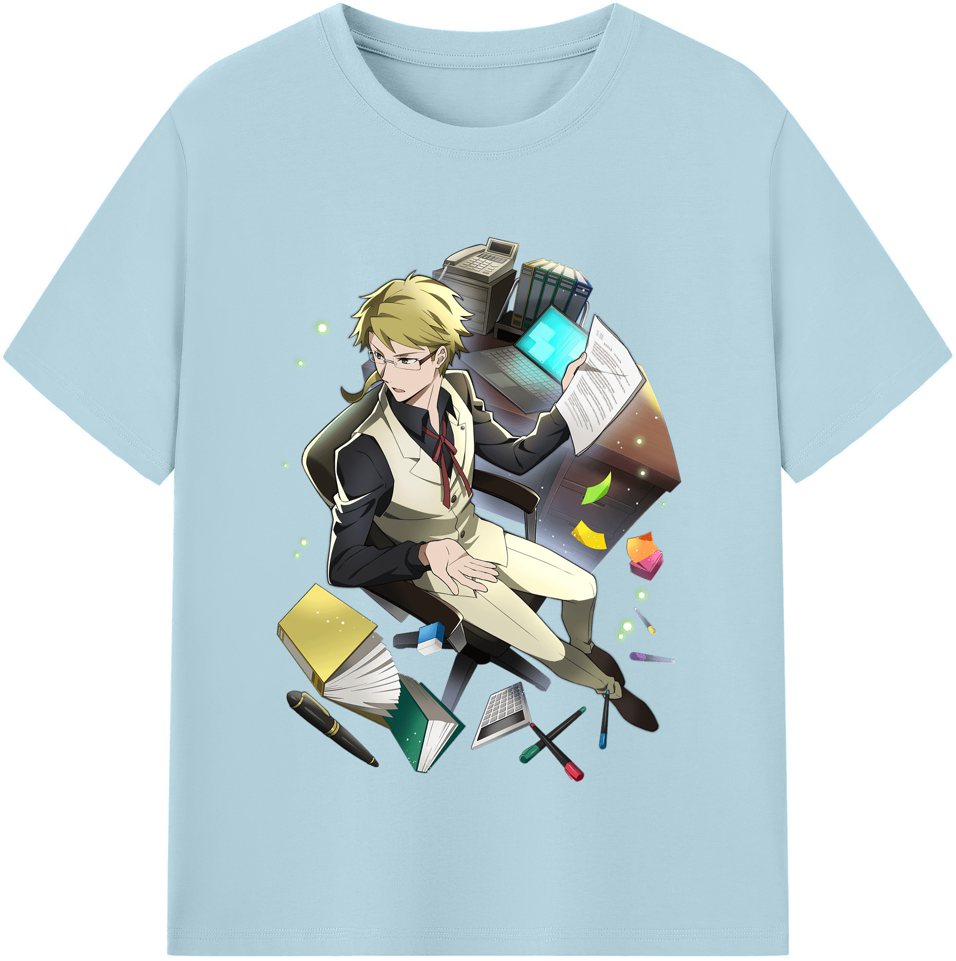 （画像用） 文豪ストレイドッグス Bungo Stray Dogs 綿100％半袖Tシャツ（フロントプリント）